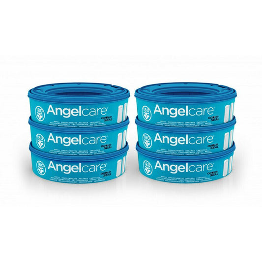 Rezerva pentru cos ermetic scutece murdare, Angelcare, Set 6 buc., Tehnologie OdourSeal, Utilizare indelungata de peste 5 luni, 7 straturi, Antibacterian