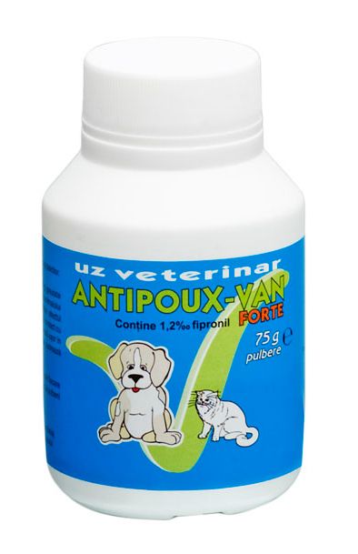Pudra Antiparazitara Caini/ Pisici, Antipoux Van Forte, 75 g