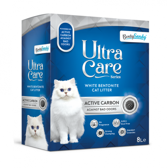 Asternut Igienic Ultra Care Carbon Activ pentru Pisici, 8 L