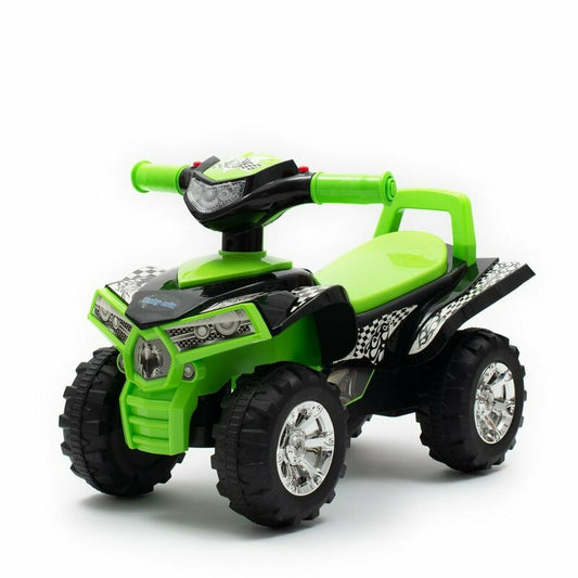 Atv copii, Baby Mix, Pana la 27 kg, Cu sunete si lumini, Cu sezut confortabil, Cu suport jucarii sub scaun, Cu roti rezistente, 12-36 luni, Green