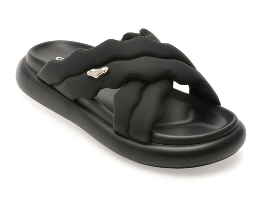 Papuci GRYXX negri, L282K, din piele ecologica