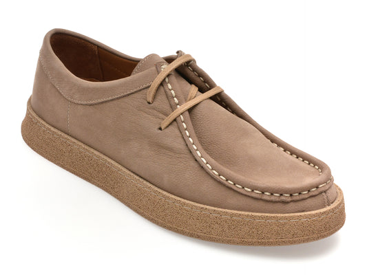 Mocasini GRYXX gri, M71802, din nabuc