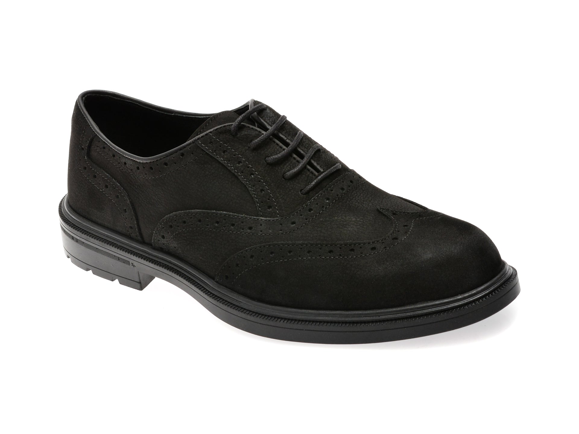 Pantofi eleganti BITE THE BULLET negri, EF88, din nabuc