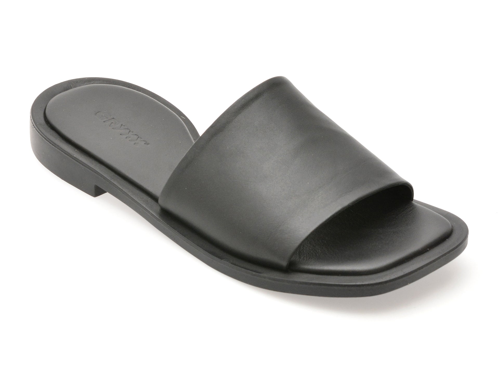 Papuci GRYXX negri, 4266501, din piele naturala