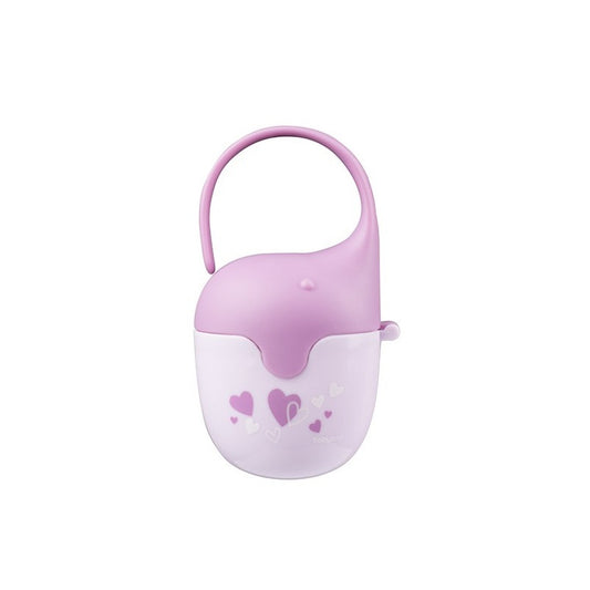 Cutie suzeta, BabyOno, Pentru depozitarea suzetei, Fara BPA, Model elefant, Roz