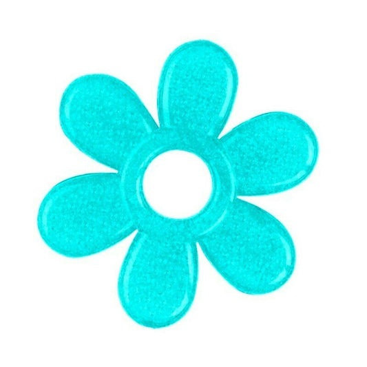 Jucarie dentitie, BabyOno, Cu gel, Fara BPA, Floare Turquoise