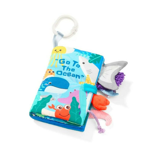 Jucarie senzoriala, BabyOno, Go To The Ocean, Cu sunete si texturi, Ajuta la dezvoltarea abilitatilor motorii si cognitive, Certificata Oeko-Tex Standard 100, Multicolor
