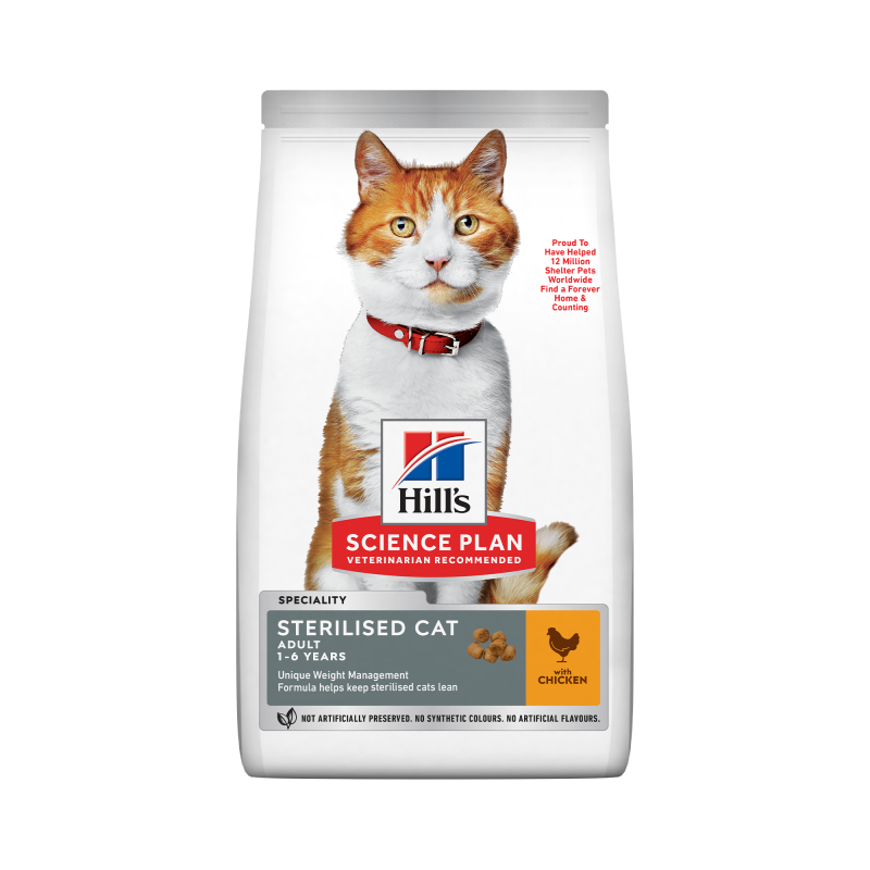 Hill's Science Plan Feline Adult Sterilised Cat Chicken, 15 kg
