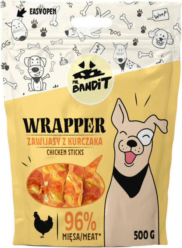 Mr. Bandit Wrapper, Sticks, Pui, 500 g