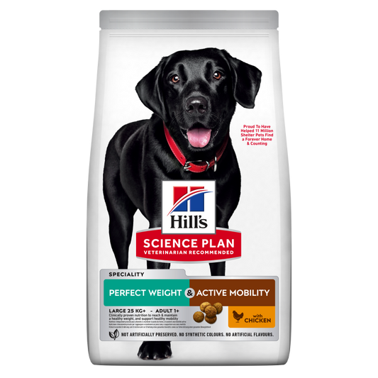 Hill's Science Plan Canine Adult Perfect Weight & Active Mobility Large Breed Chicken, 12 kg