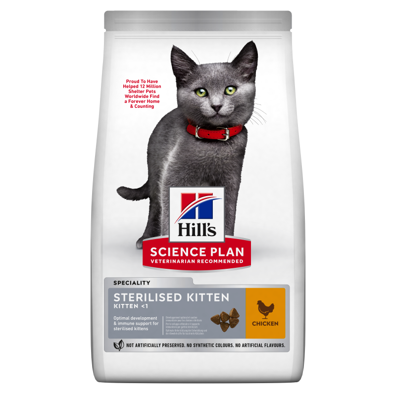 Hill's Science Plan Feline Kitten Sterilised Chicken, 3 kg