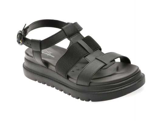 Sandale MODARE negre, 7200101, din piele ecologica