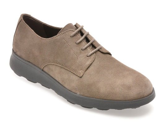 Pantofi GEOX gri, U45GHA, din piele intoarsa