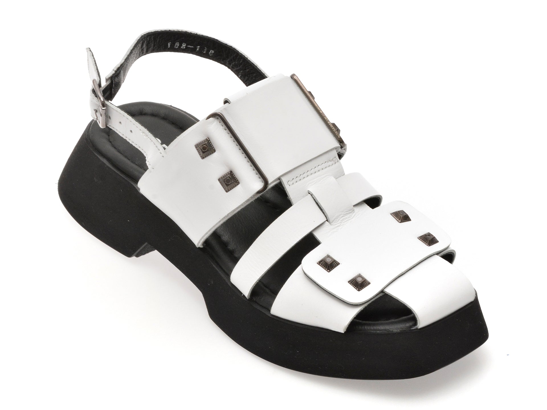 Sandale GRYXX albe, 532188, din piele naturala