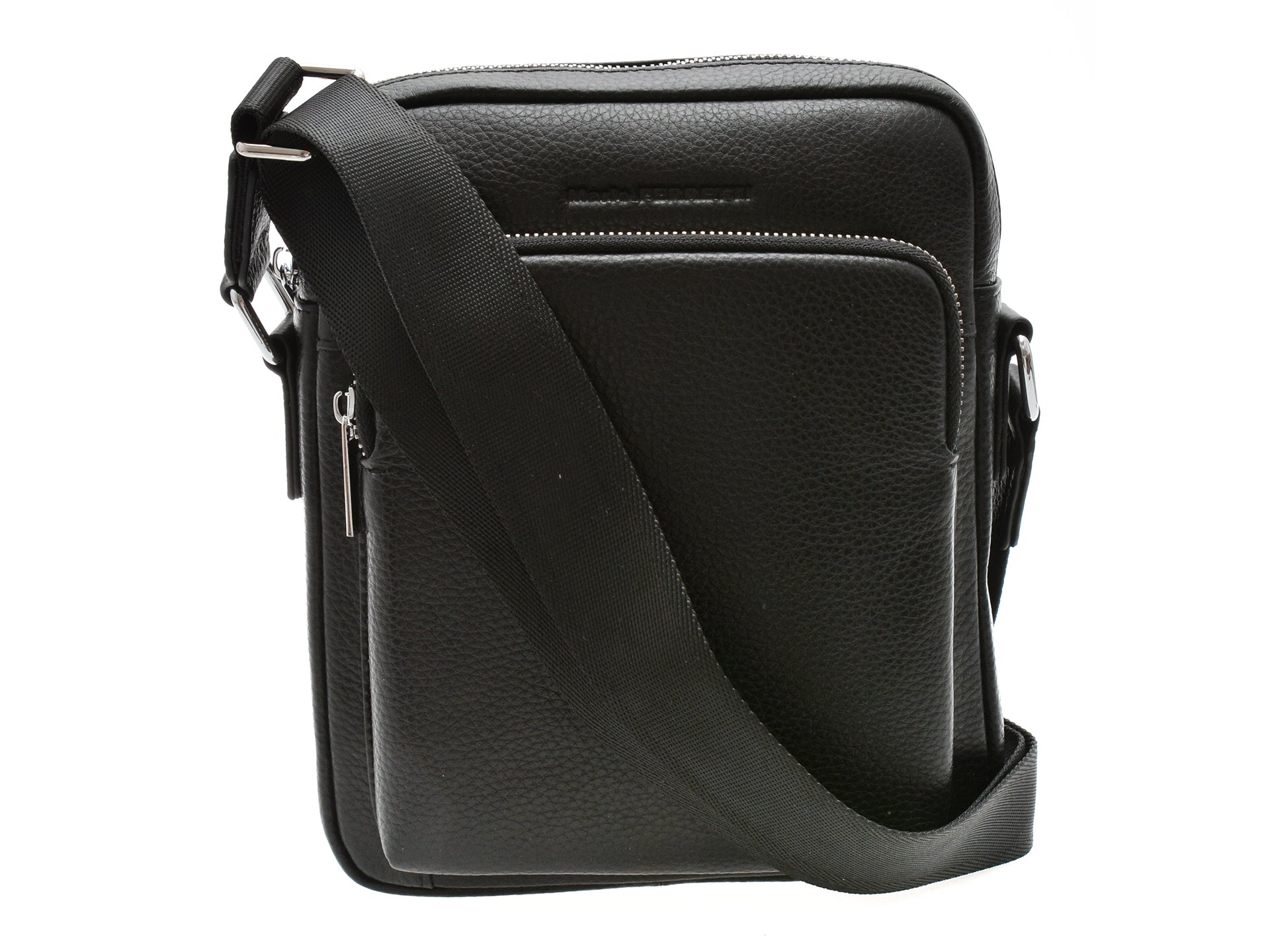 Borseta MARIO FERRETTI neagra, 8981, din piele naturala