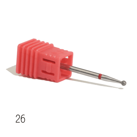 Bit Diamantat Pentru Cuticule Biluta Rosu 2Mm. - Cf-2