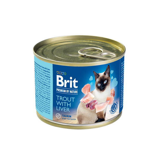 Brit Premium By Nature Cat Trout With Liver, 200 g