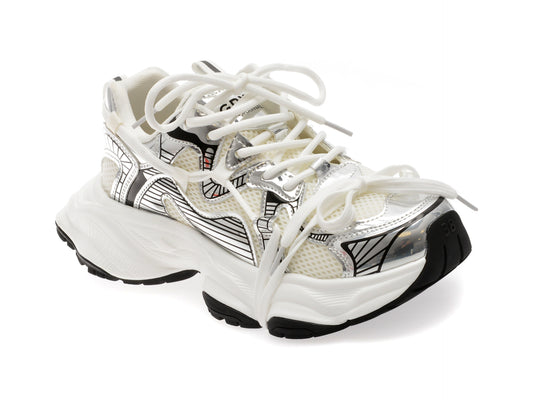 Pantofi sport GRYXX albi, 96882, din material textil