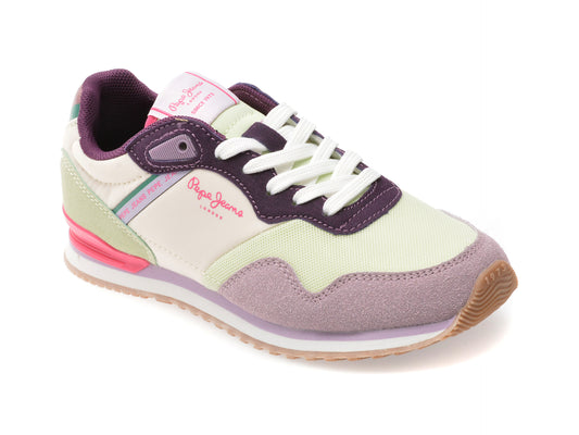 Pantofi sport PEPE JEANS multicolor, LONDON BAND, din material textil