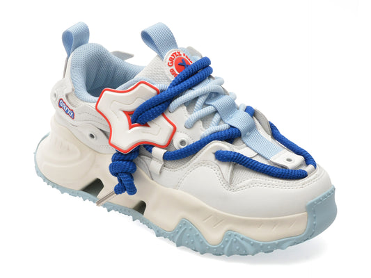 Pantofi sport GRYXX albi, 24126, din material textil