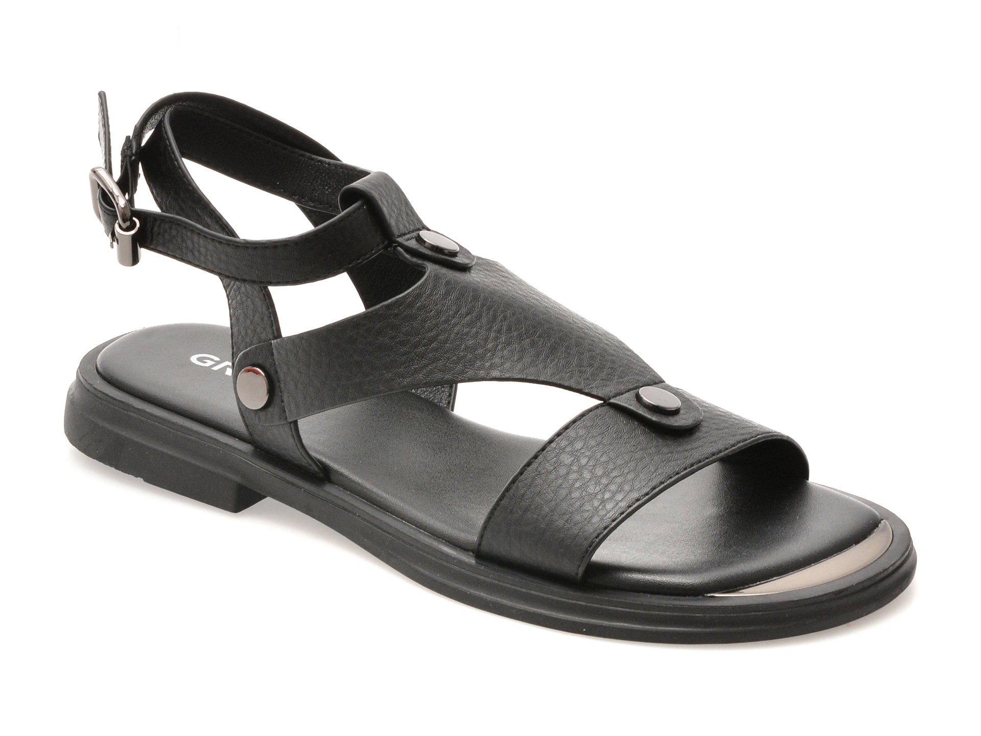Sandale GRYXX negre, 1277G20, din piele naturala