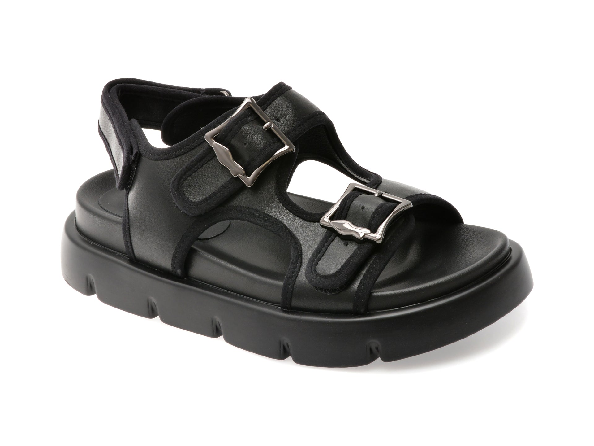 Sandale GRYXX negre, 1157D12, din piele naturala