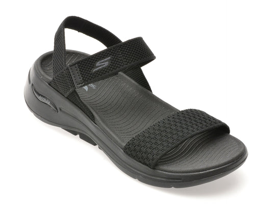 Sandale SKECHERS negre, GO WALK ARCH FIT, din material textil