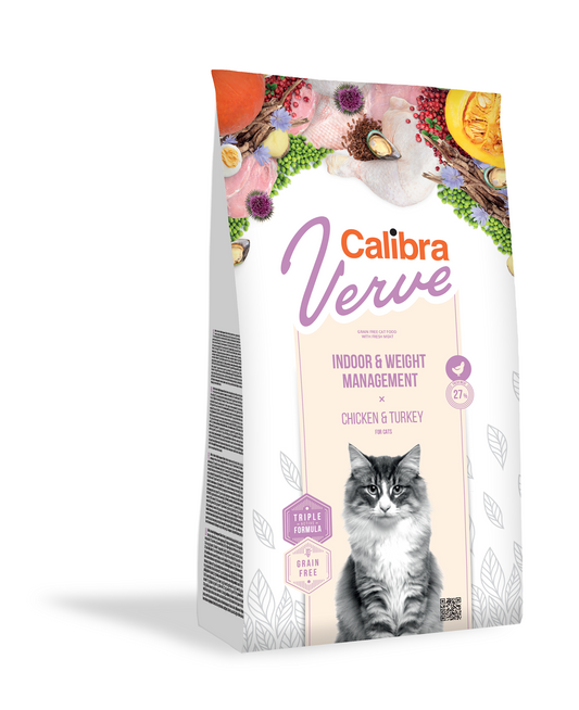 Calibra Cat Verve Grain Free Indoor & Weight, Chicken, 750 g