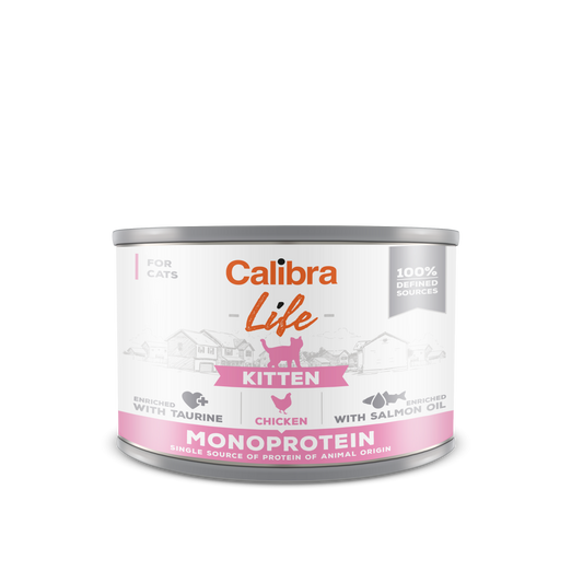 Calibra Cat Life Kitten Chicken 200 g, conserva