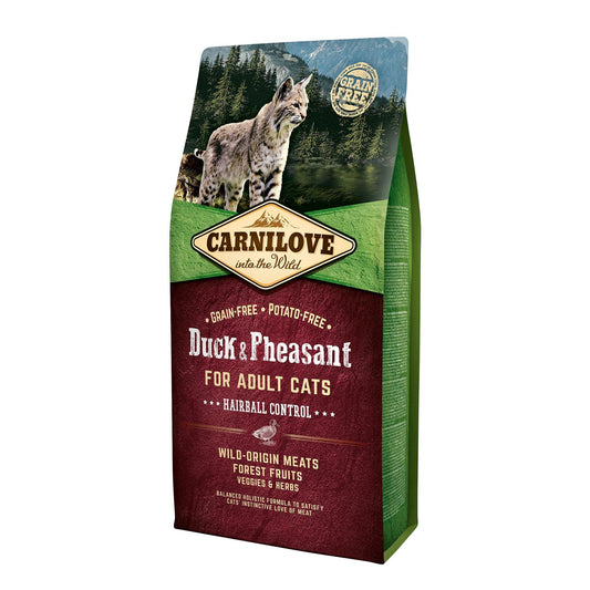Carnilove Duck & Pheasant  Cats Hairball Control, 6 kg