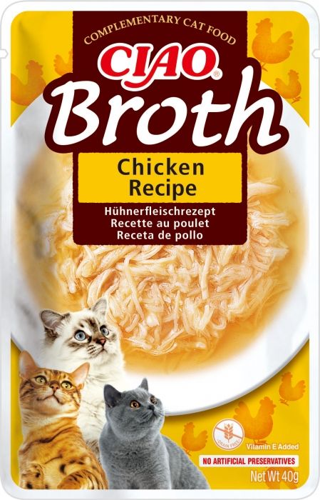 Ciao Broth pentru Pisici cu Pui, 40 g