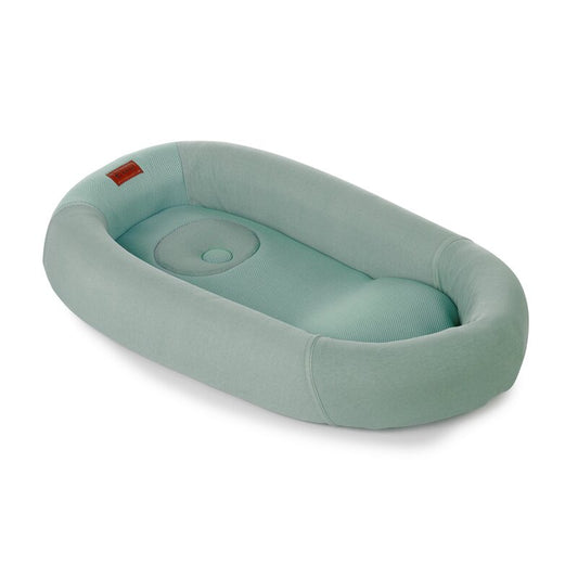 Cosulet confortabil pentru bebelusi, Jane, Joy Baby Nest, Material respirabil 3D, Cu perna pentru prevenire plagiocefalie, Botanic