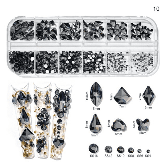 Cristale Decor Unghii Marimi Si Forme Diferite Kk-10 - Kk-10
