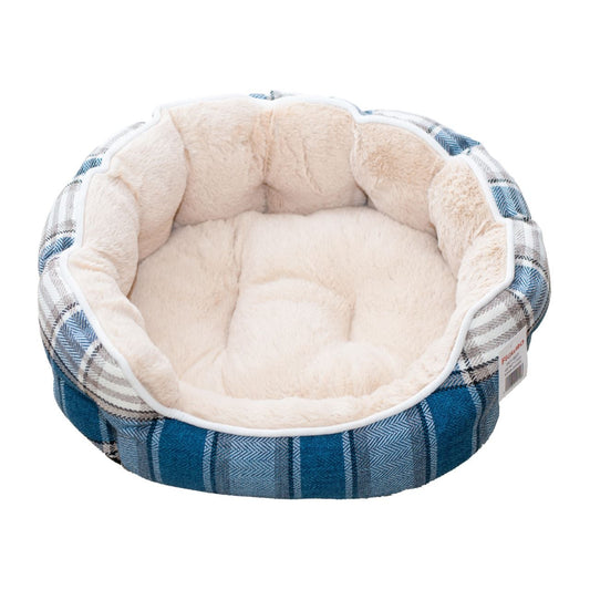 Culcus Pentru Caini Si Pisici Panza/plush Carouri-bej 75 X 65 X 24 Cm/ 9349-2002A