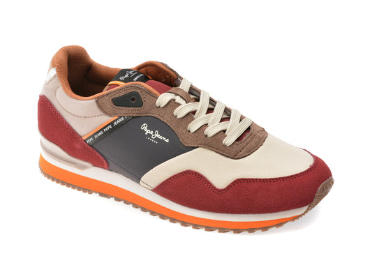 Pantofi sport PEPE JEANS multicolor, LONDON LINK, din material textil