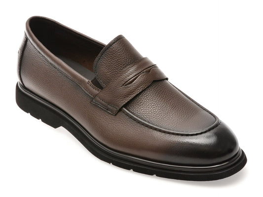 Mocasini eleganti EPICA maro, A320, din piele naturala