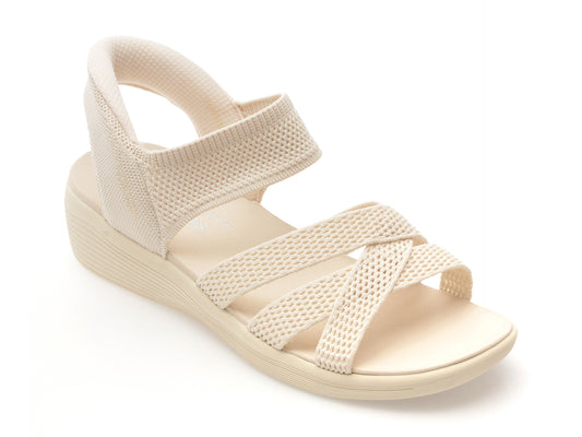 Sandale SKECHERS bej, ARYA, din material textil