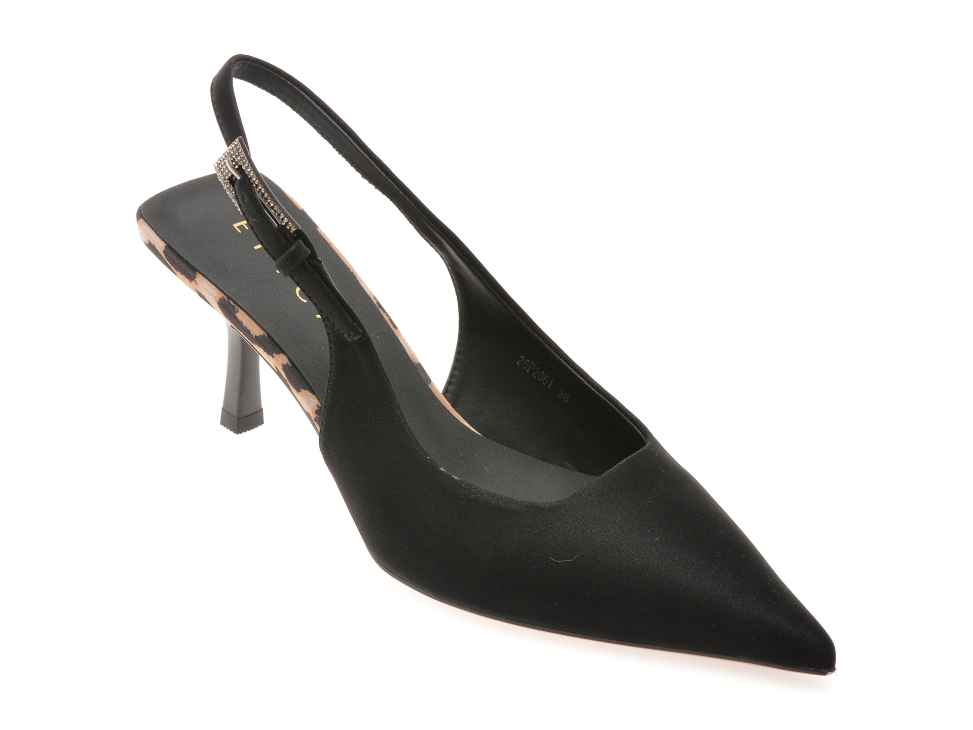 Pantofi eleganti EPICA negri, 26P2061, din material textil