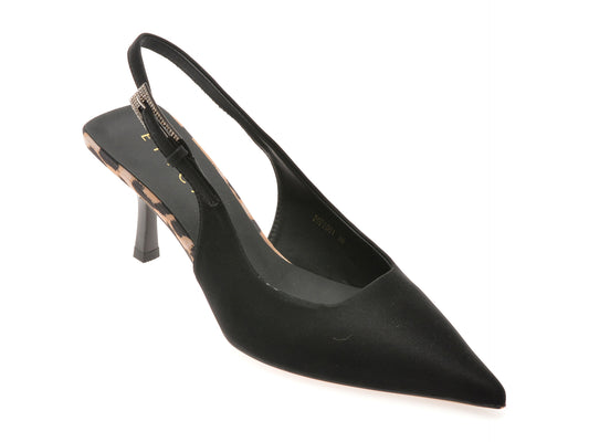 Pantofi eleganti EPICA negri, 26P2061, din material textil