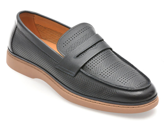 Mocasini GRYXX bleumarin, Y168, din piele naturala