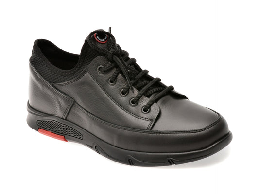 Pantofi sport OTTER negri, CASP11, din piele naturala