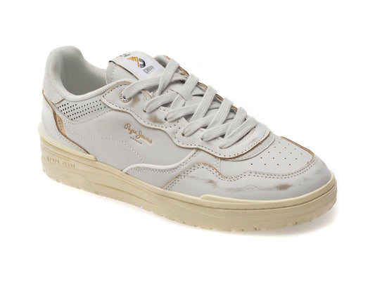 Pantofi sport PEPE JEANS gri, CHESTER DISTRESS, din piele ecologica