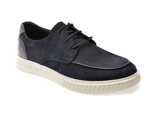 Pantofi OTTER bleumarin, 4193, din nabuc