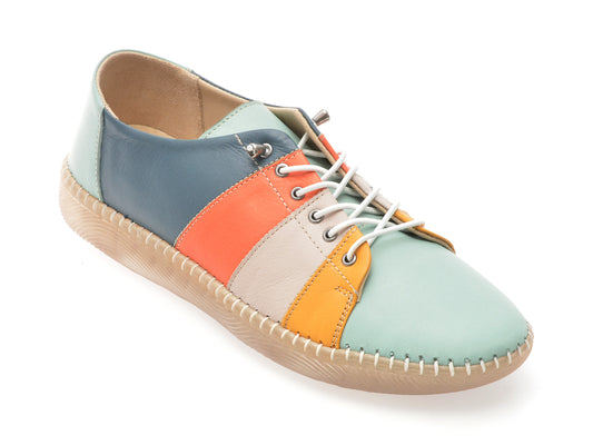 Pantofi SHOOZY verzi, EV2872, din piele naturala