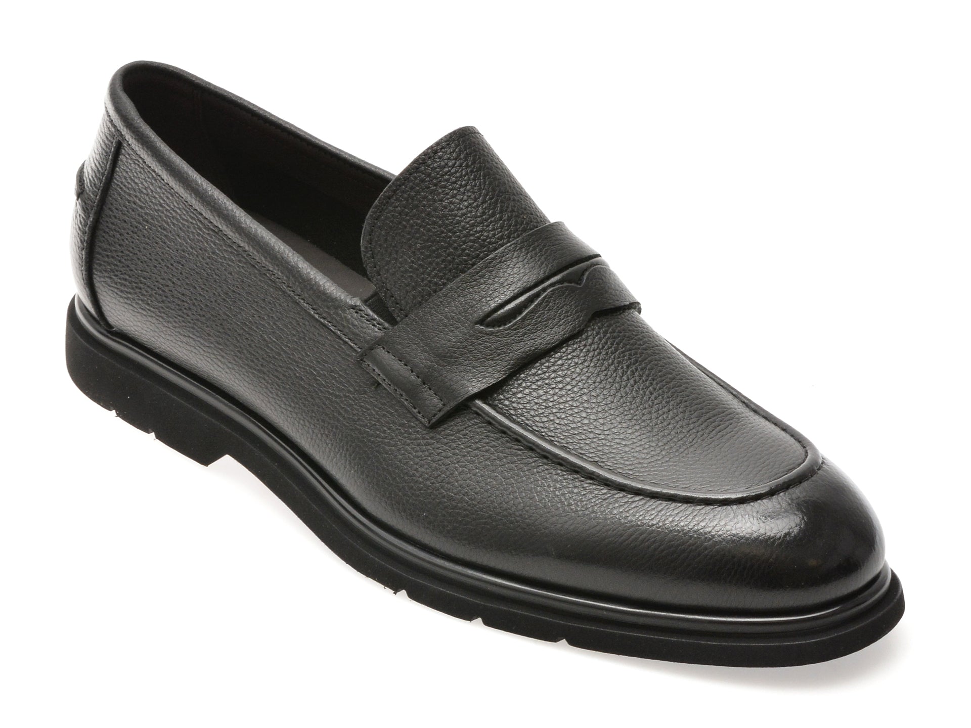 Mocasini eleganti EPICA negri, A320, din piele naturala