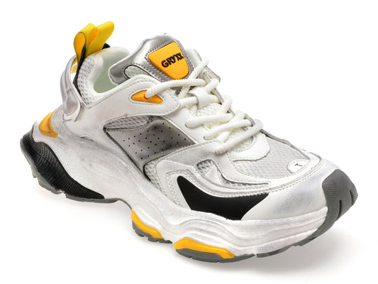 Pantofi sport GRYXX albi, BF101, din material textil
