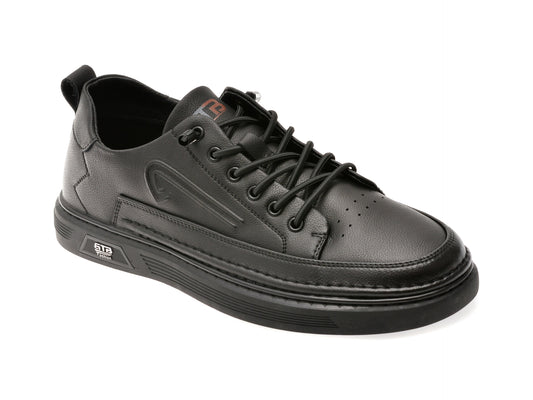 Pantofi sport BITE THE BULLET negri, TB78611, din piele naturala