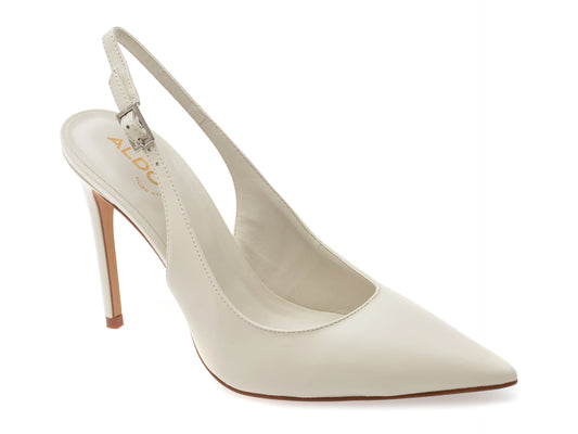 Pantofi eleganti ALDO albi, STESSYSLING 121, din piele naturala