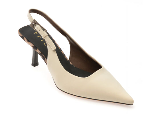 Pantofi eleganti EPICA bej, 26P2061, din material textil
