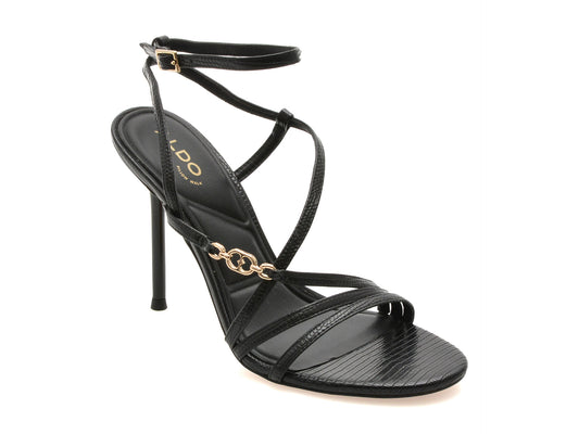 Sandale elegante ALDO negre, MOEY 001, din piele ecologica
